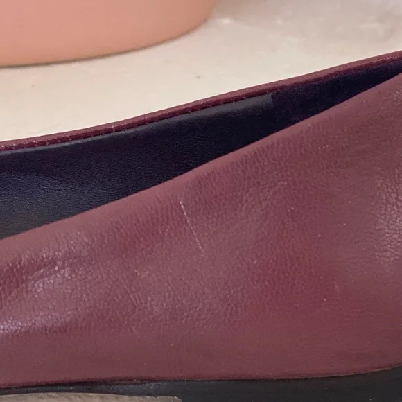 Tory Burch  Georgina Ballet Flats in Vintage Eggplant/Purple Moon. - Picture 6 of 11